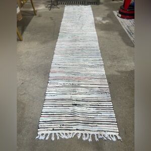 Safavieh Cotton Flatweave Rag Rug Ivory Multi Color Runner Boho Chic 10’ Long